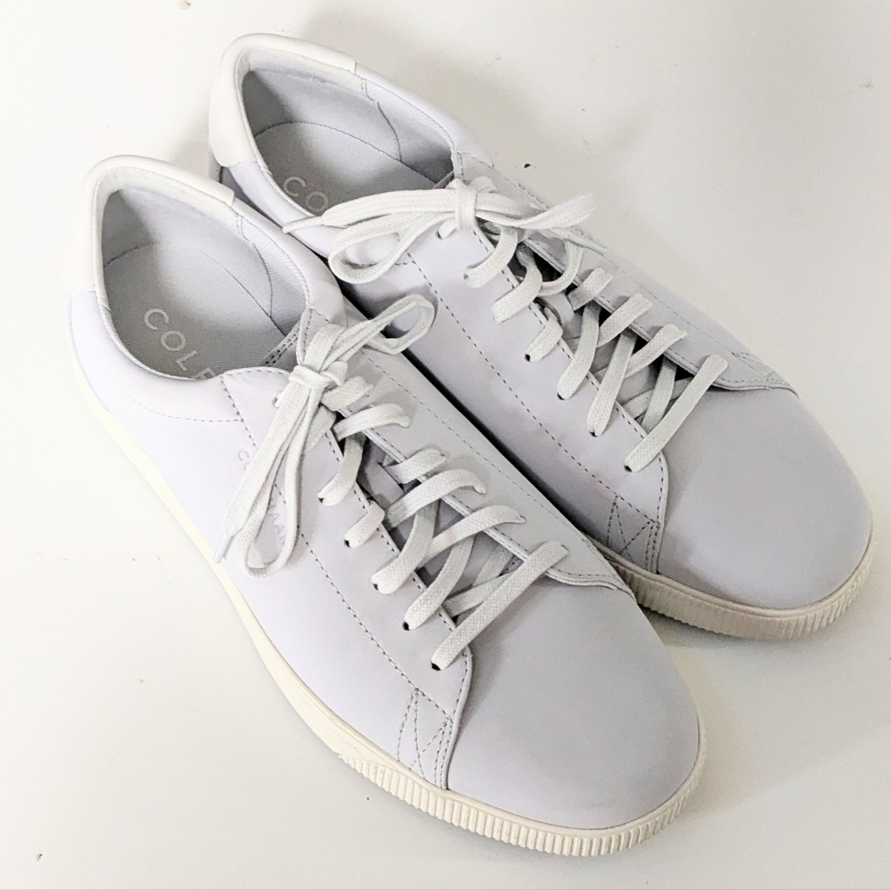 Cole Haan Men's Gray Leather Lace-Up Sneaker